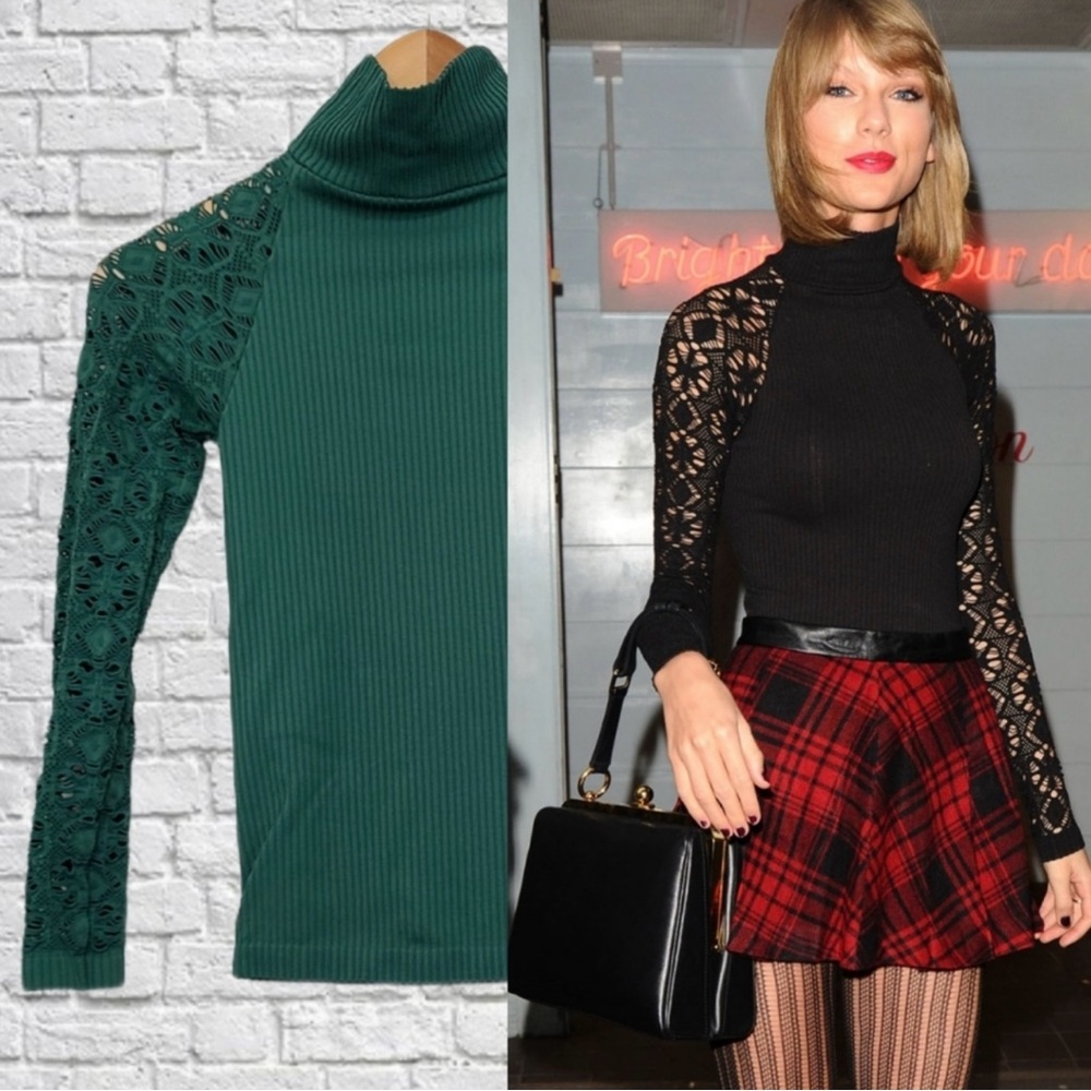 Intimately Free People Rib and Lace
Seamless Turtleneck XS Green